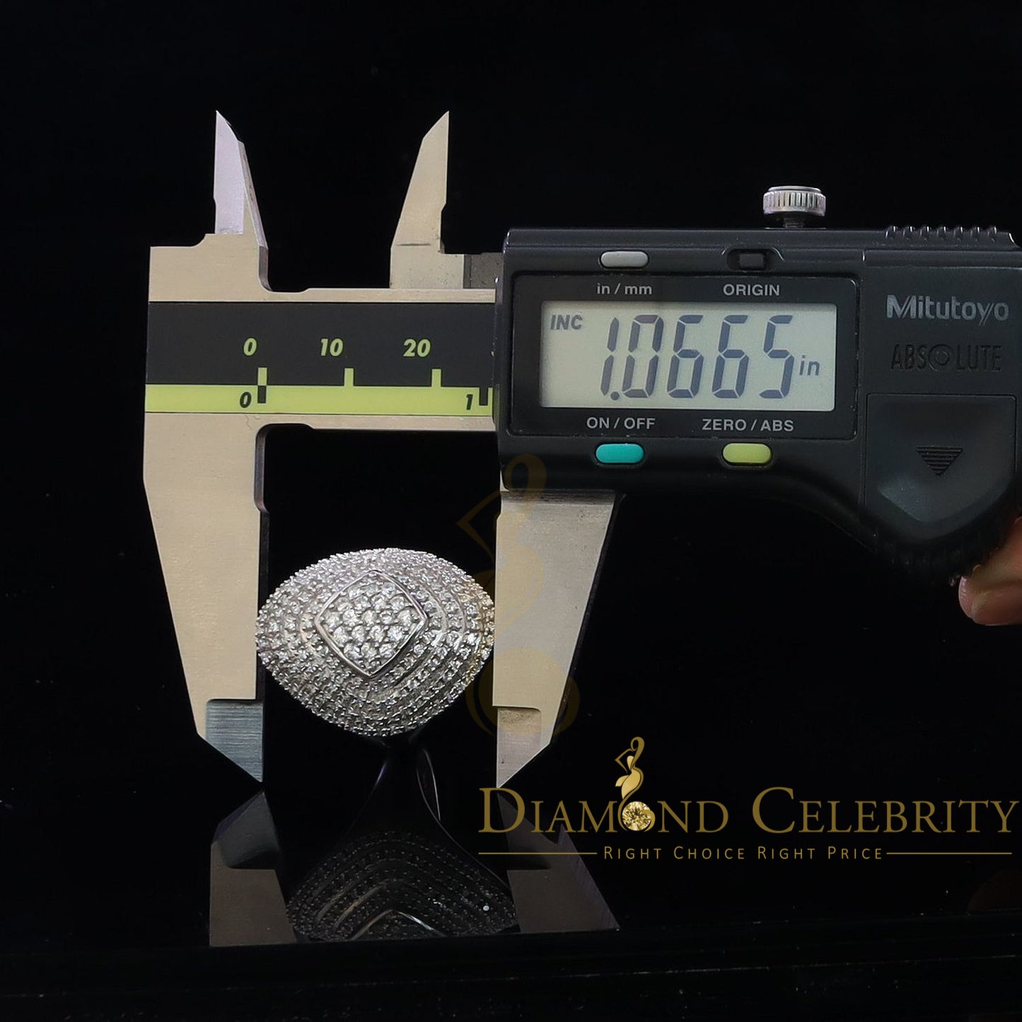 DiamondCelebritees 925 Sterling White Silver With Cubic Zirconia 1.67 ct Cocktail Ring Size 7.5