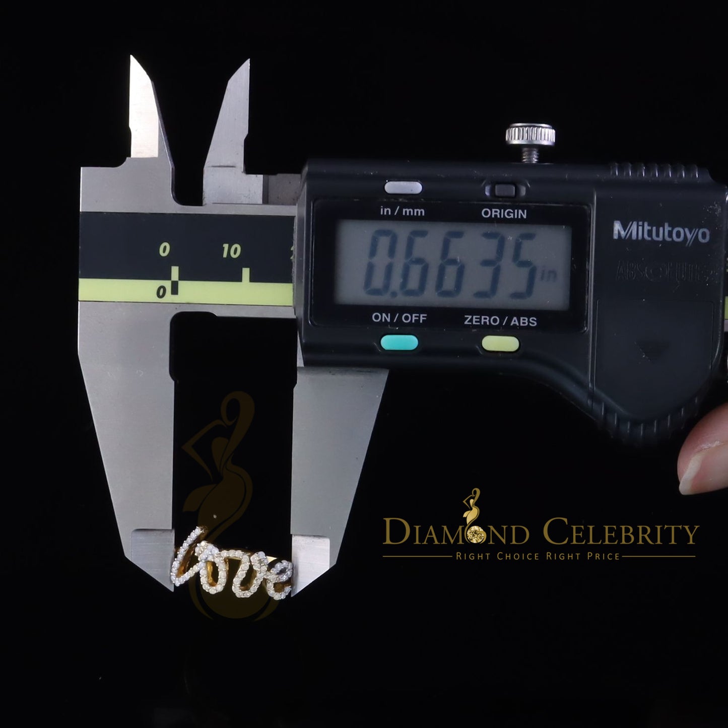 DiamondCelebritees 'Love' Rings SZ 7 for Women White 925 Sterling Silver 0.33ct VVS 'D' Moissanite