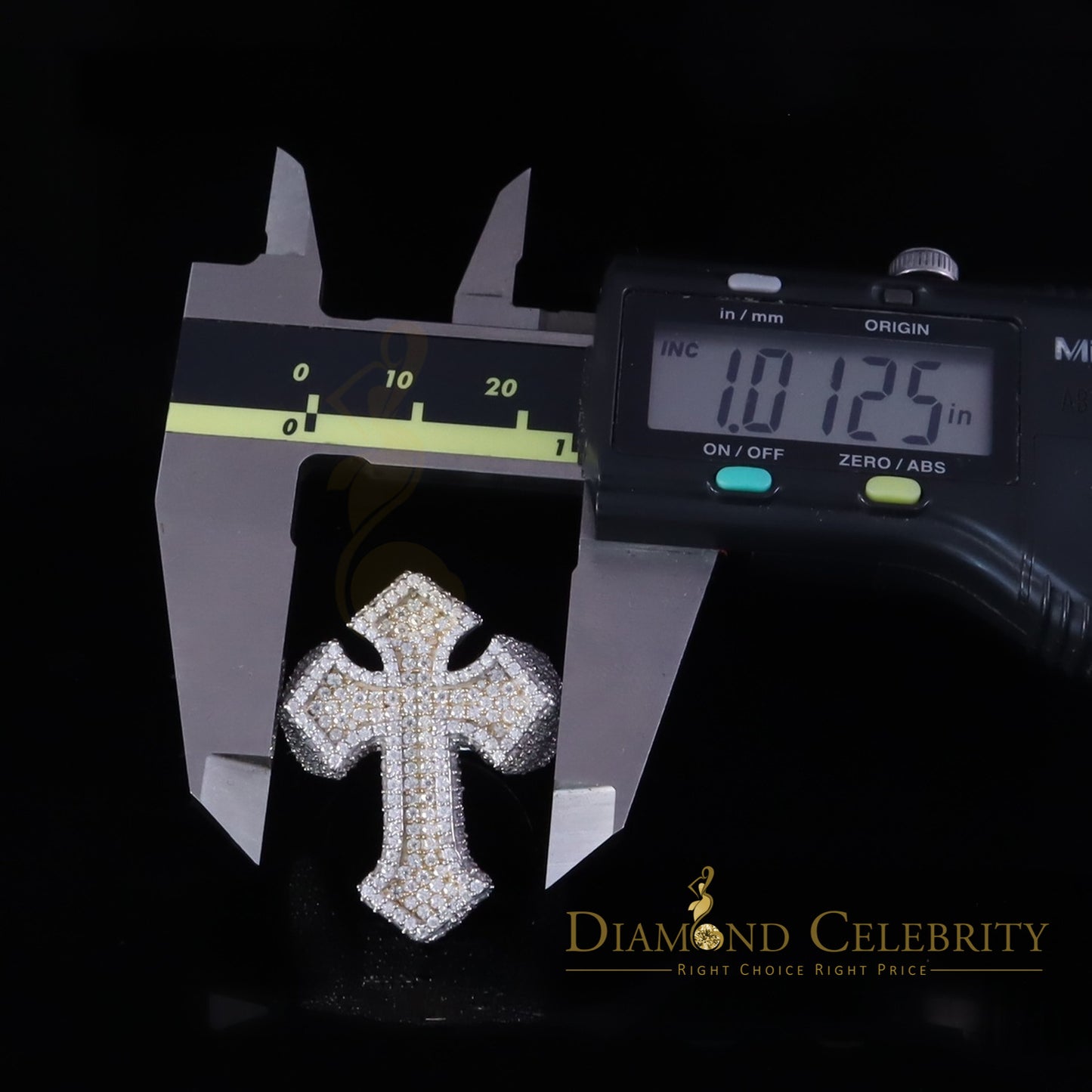 DiamondCelebritees New Men's 925 Sterling Silver 5.50ct VVS D Moissanite White Cross Rings Size 10