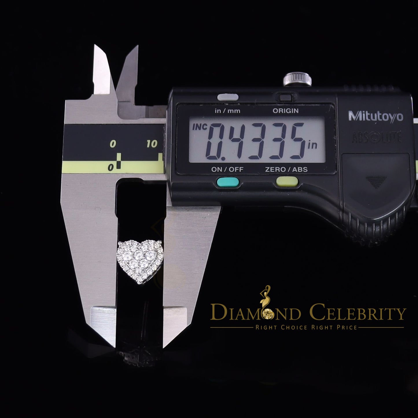 DiamondCelebritees 925 Sterling White Silver 1.64ct Cubic Zirconia Heart Women's Stud Earrings