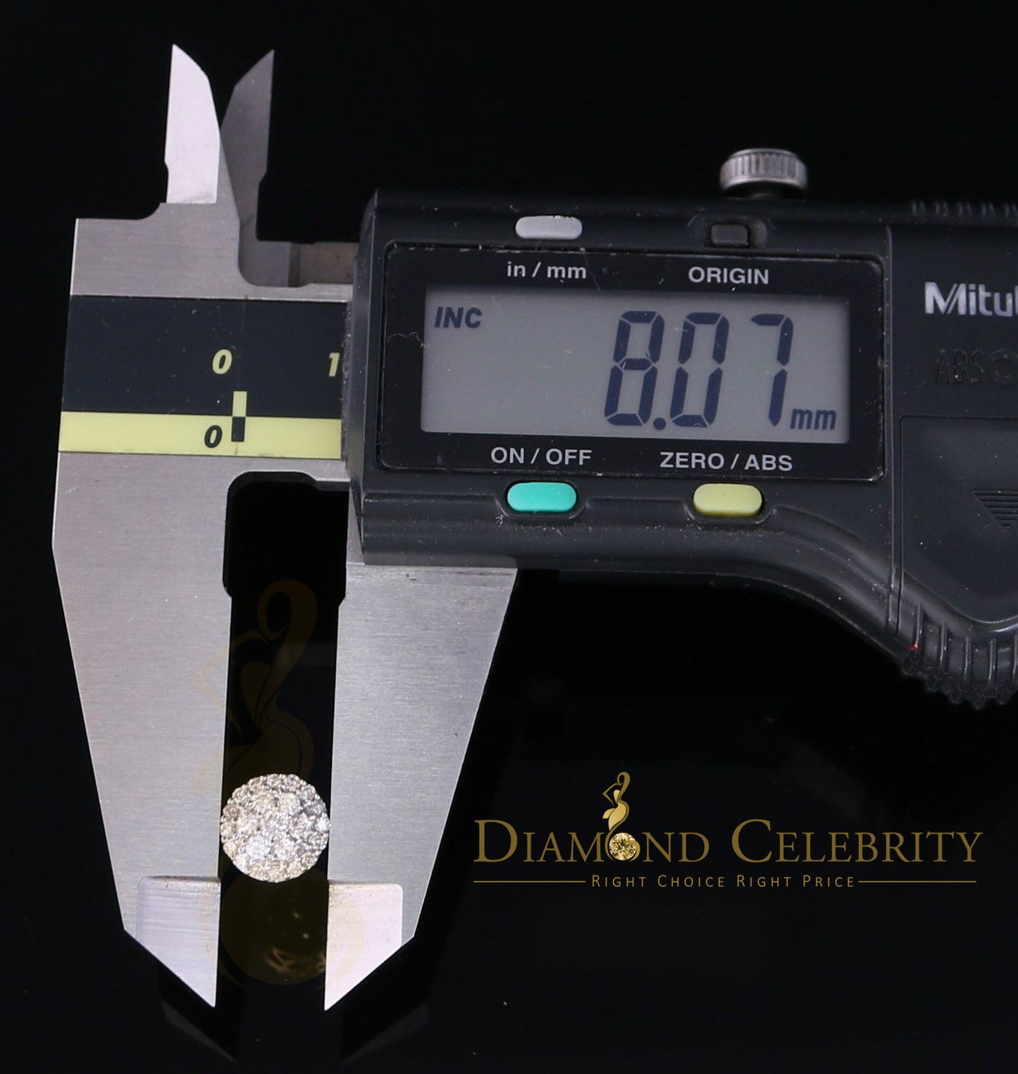 DiamondCelebritees Beautiful 10K Real Yellow Real Diamond 0.55CT Men's/Women's Stud Round Earring