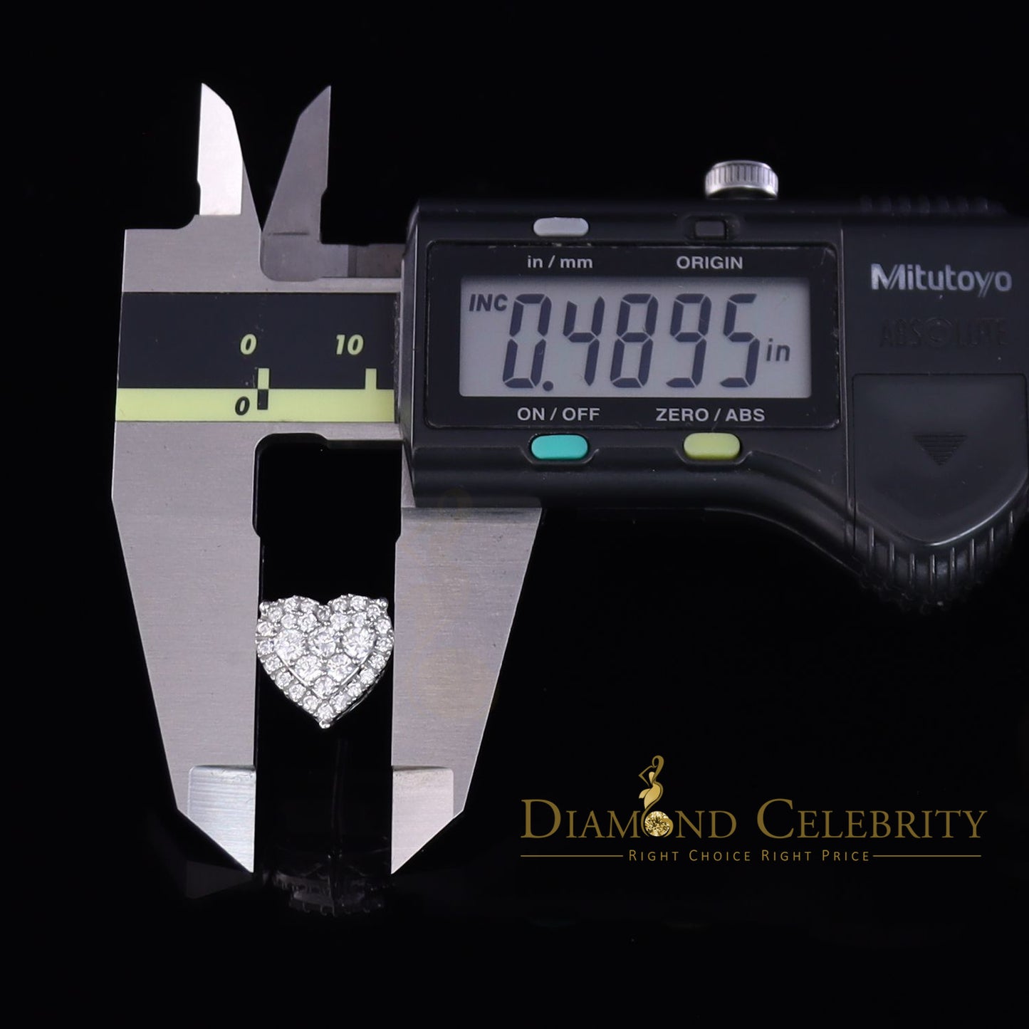 DiamondCelebritees 925 White Sterling Silver 2.68ct Cubic Zirconia Heart Women's Stud Earrings