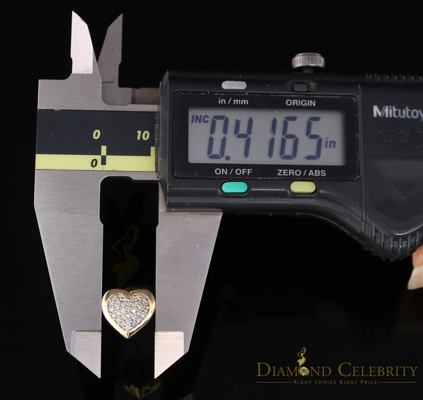 DiamondCelebritees10K Real Yellow Gold with 0.25CT Real Diamond Men's/Women's Stud Micro Earring