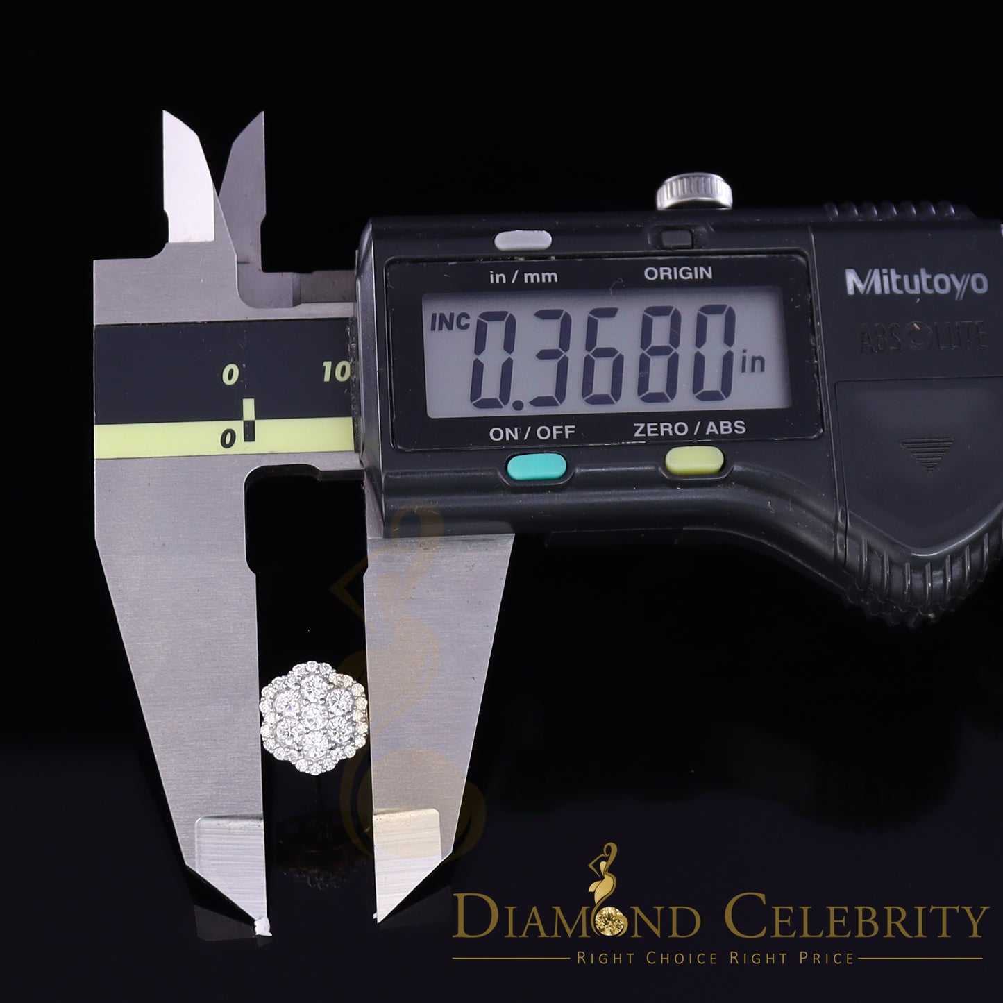 DiamondCelebritees 925 Yellow Silver 1.74ct Cubic Zirconia Flower Earrings For Ladies / Gent's