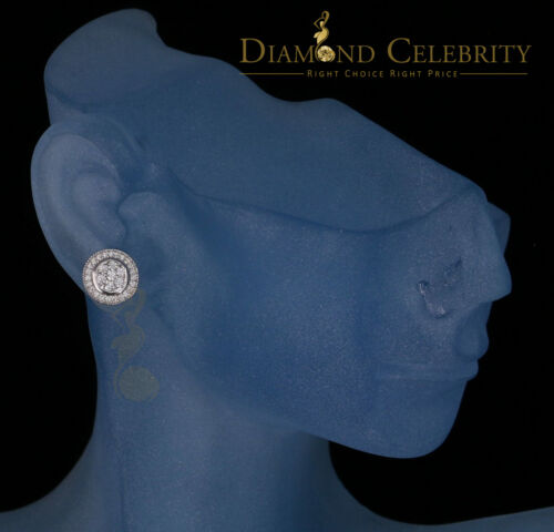 DiamondCelebritees 925 Sterling White Silver 1.59ct Cubic Zirconia Round Women's Stud Earrings