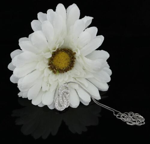 DiamondCelebritees White Sterling Silver Pendant with Charming FASHION Shape 0.28ct Cubic Zirconia