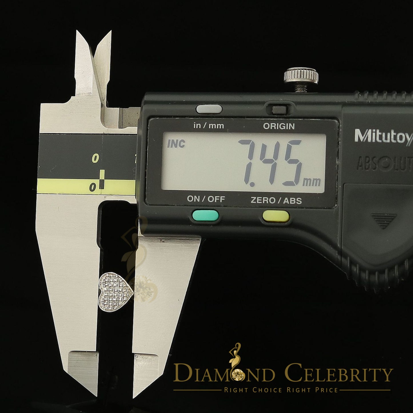 DiamondCelebritees Aretes Para Hombre Heart 925 White Silver 0.25ct Diamond Men & Women Earrings