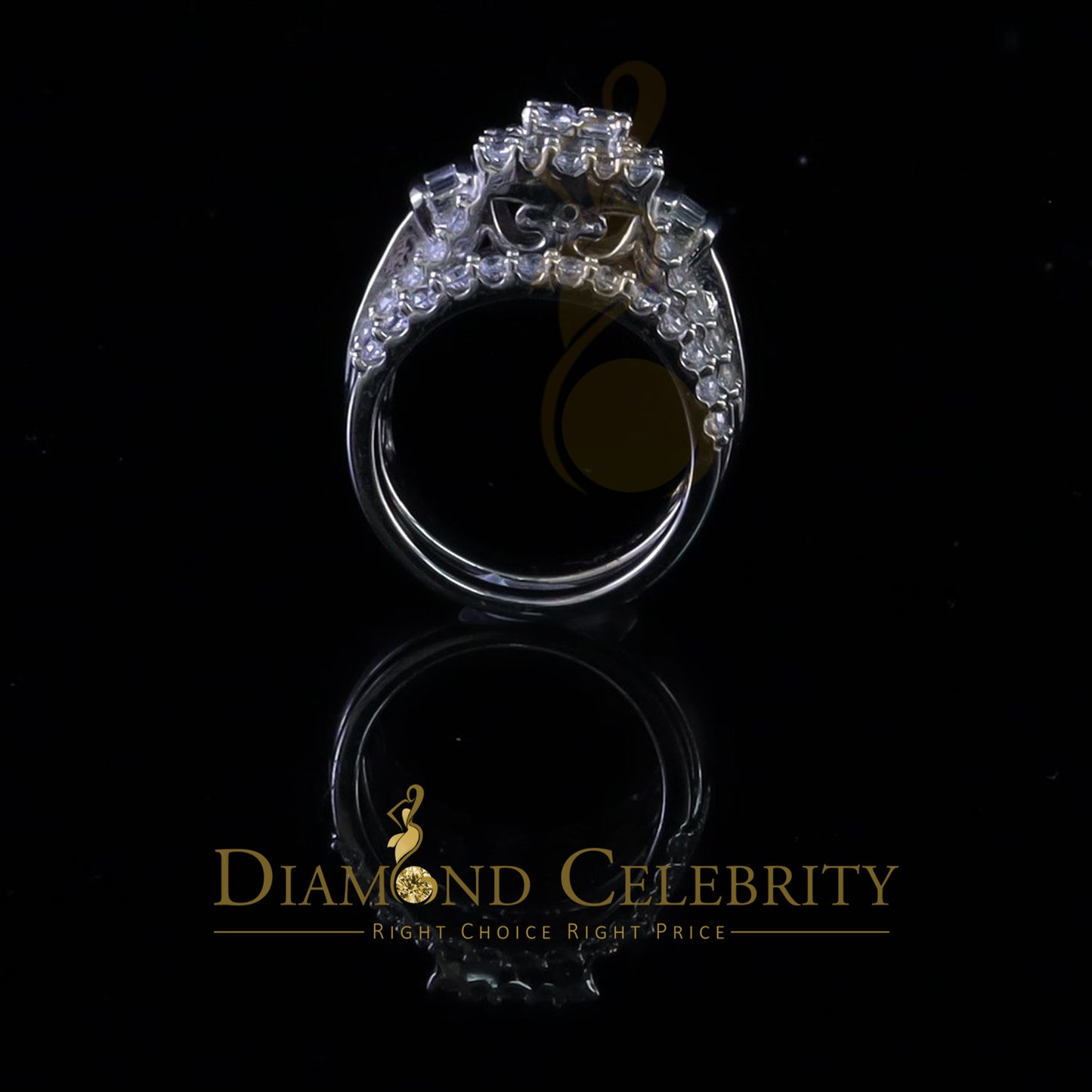 DiamondCelebritees 925 Sterling White 5.00ct Cubic Zirconia Silver Wedding Fashion Womens Ring SZ 7