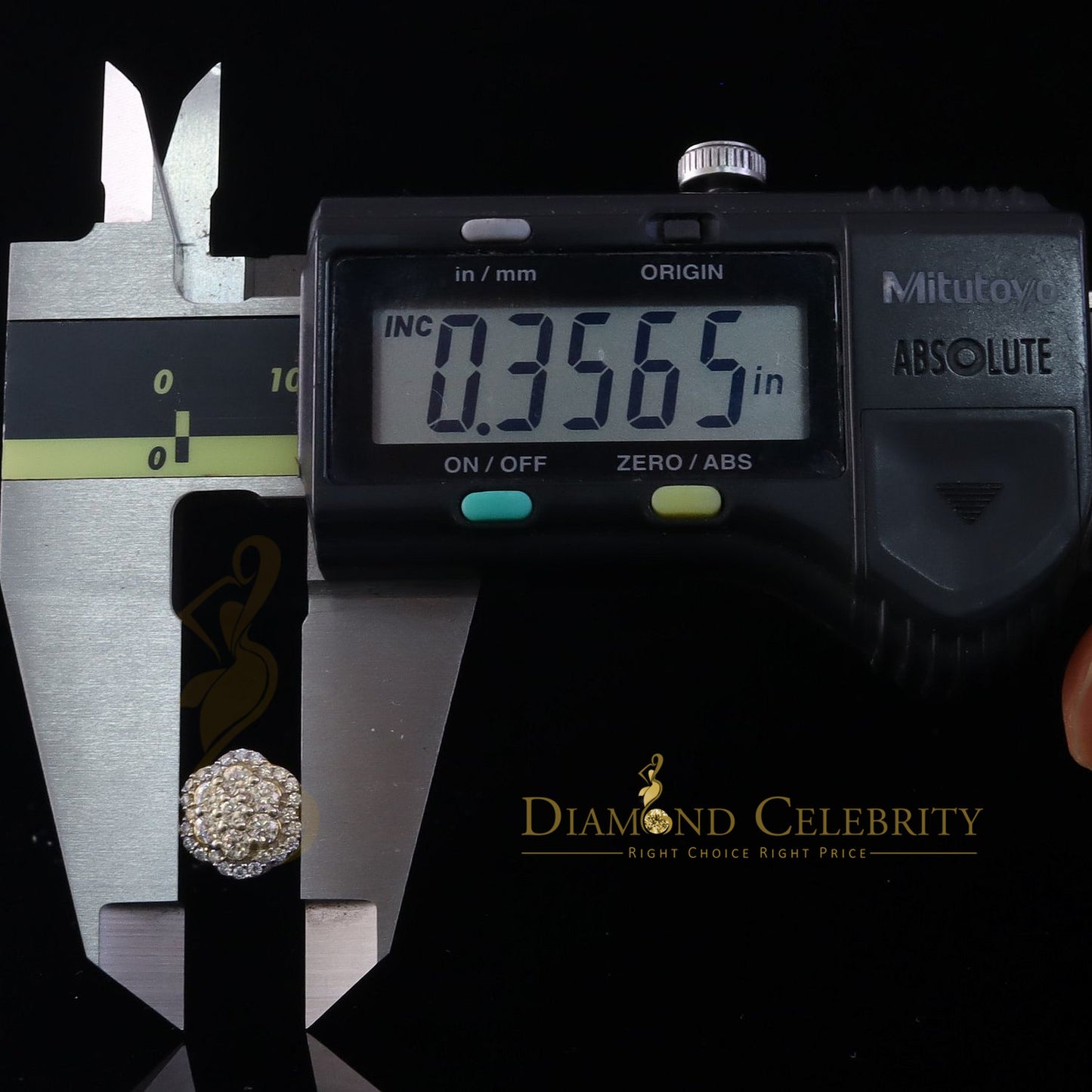 DiamondCelebritees New Women's/Men's 925 Silver Yellow 1.00ct VVS D Moissanite Floral Stud Earrings
