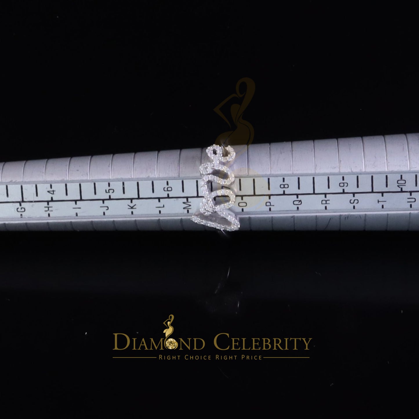 DiamondCelebritees 'Love' Rings SZ 7 for Women White 925 Sterling Silver 0.33ct VVS 'D' Moissanite