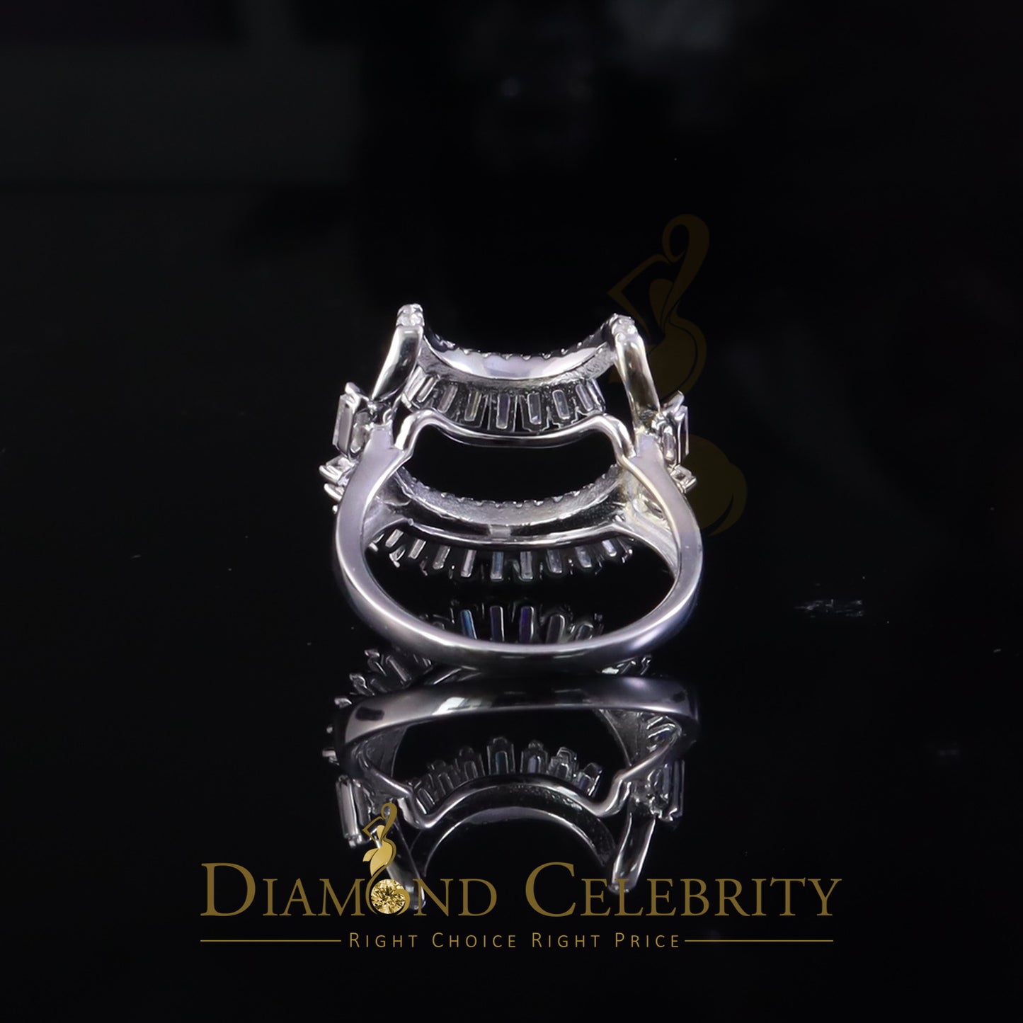DiamondCelebritees 925 Sterling 1.25ct Cubic Zirconia White Silver Womens Ring Size 8