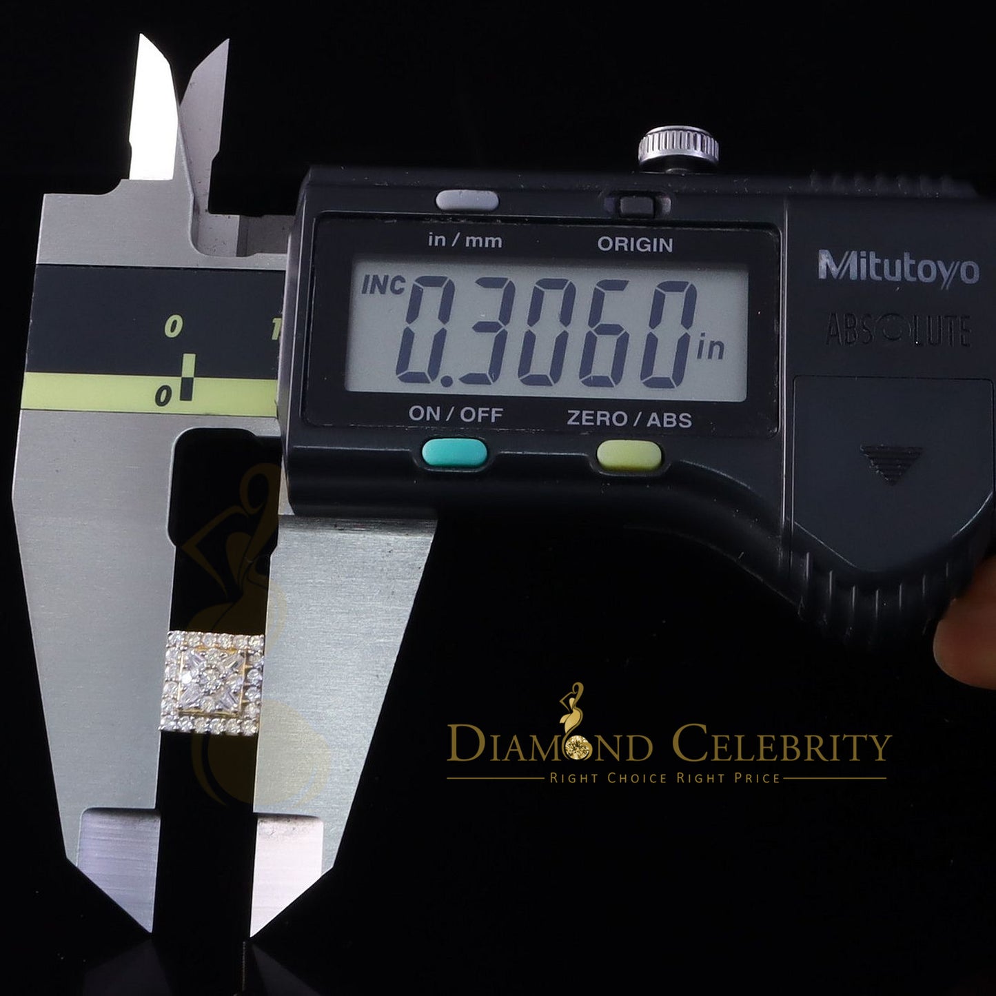 DiamondCelebritees New Women's/Men's 925 Silver Yellow 0.75ct VVS D Moissanite Square Stud Earrings