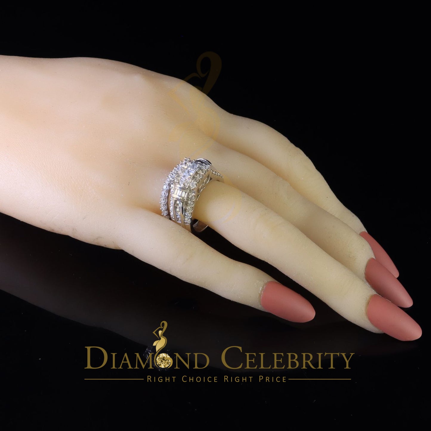 DiamondCelebritees 925 Sterling White 5.00ct Cubic Zirconia Silver Wedding Fashion Womens Ring SZ 7