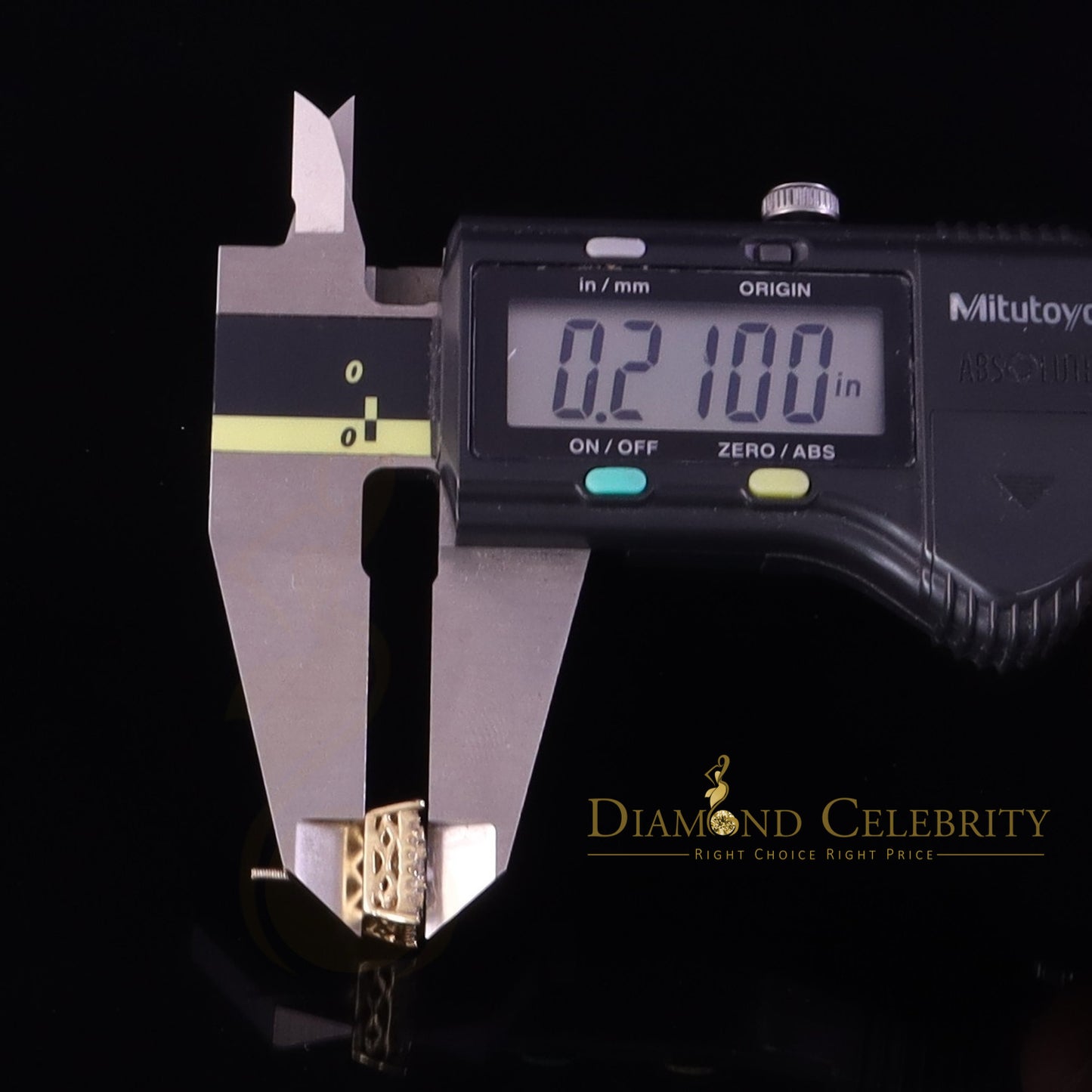 DiamondCelebritees Men's/Womens Yellow Silver 1.25ct VVS 'D' Moissanite Square Stud Earrings