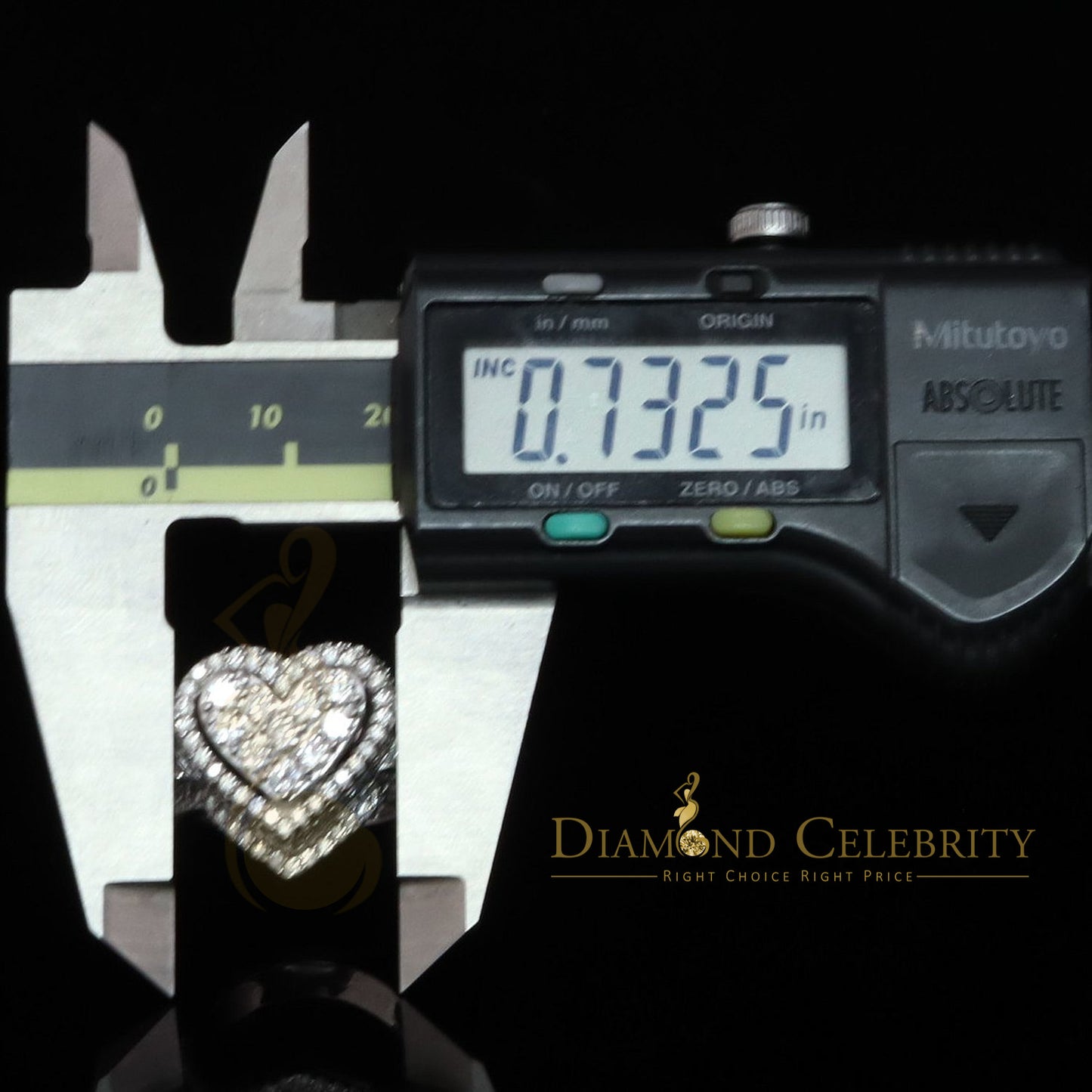Diamondcelebritess New 5.00ct VVS D 925 Silver 3D Double Heart Moissanite Women's White Ring Sz 7