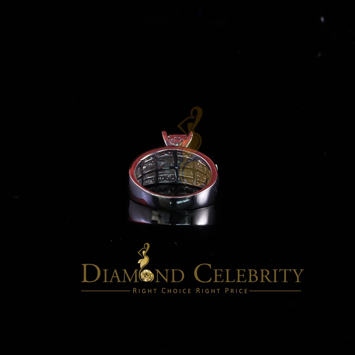 DiamondCelebritees 925 White Silver 1.31ct Cubic Zirconia Cinderella Engagement Womens Rings Size 8