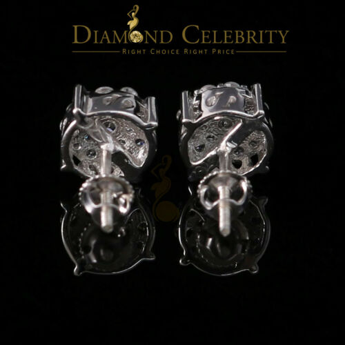DiamondCelebritees 925 Sterling White Silver 1.22ct Cubic Zirconia Round Women's Stud Earrings