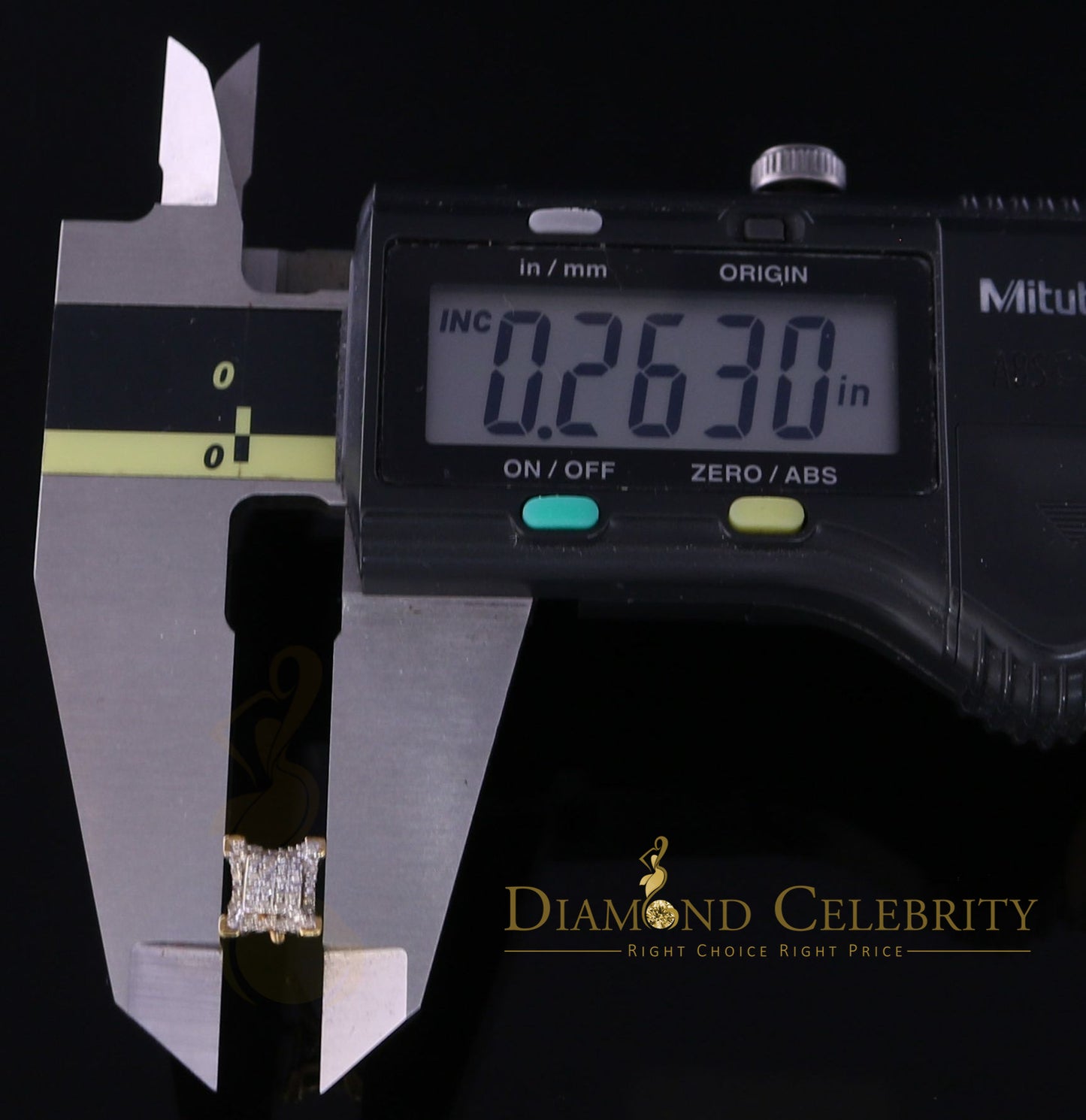 DiamondCelebritees10K Real Yellow Gold Real Diamond 0.20CT Men's/Women's Stud Micro Earring