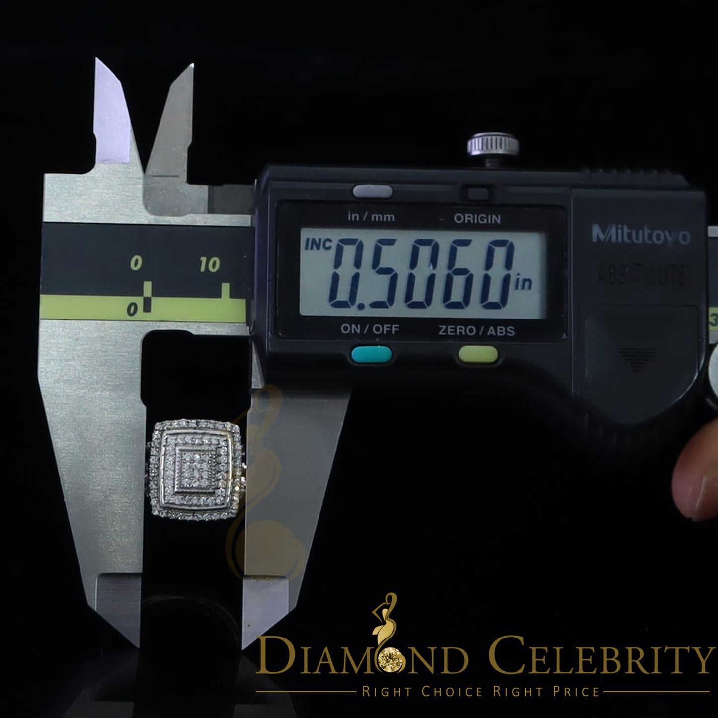 DiamondCelebritees 0.75CT Cubic Zirconia Sterling White Silver Round Engagement Women's Ring Size 7