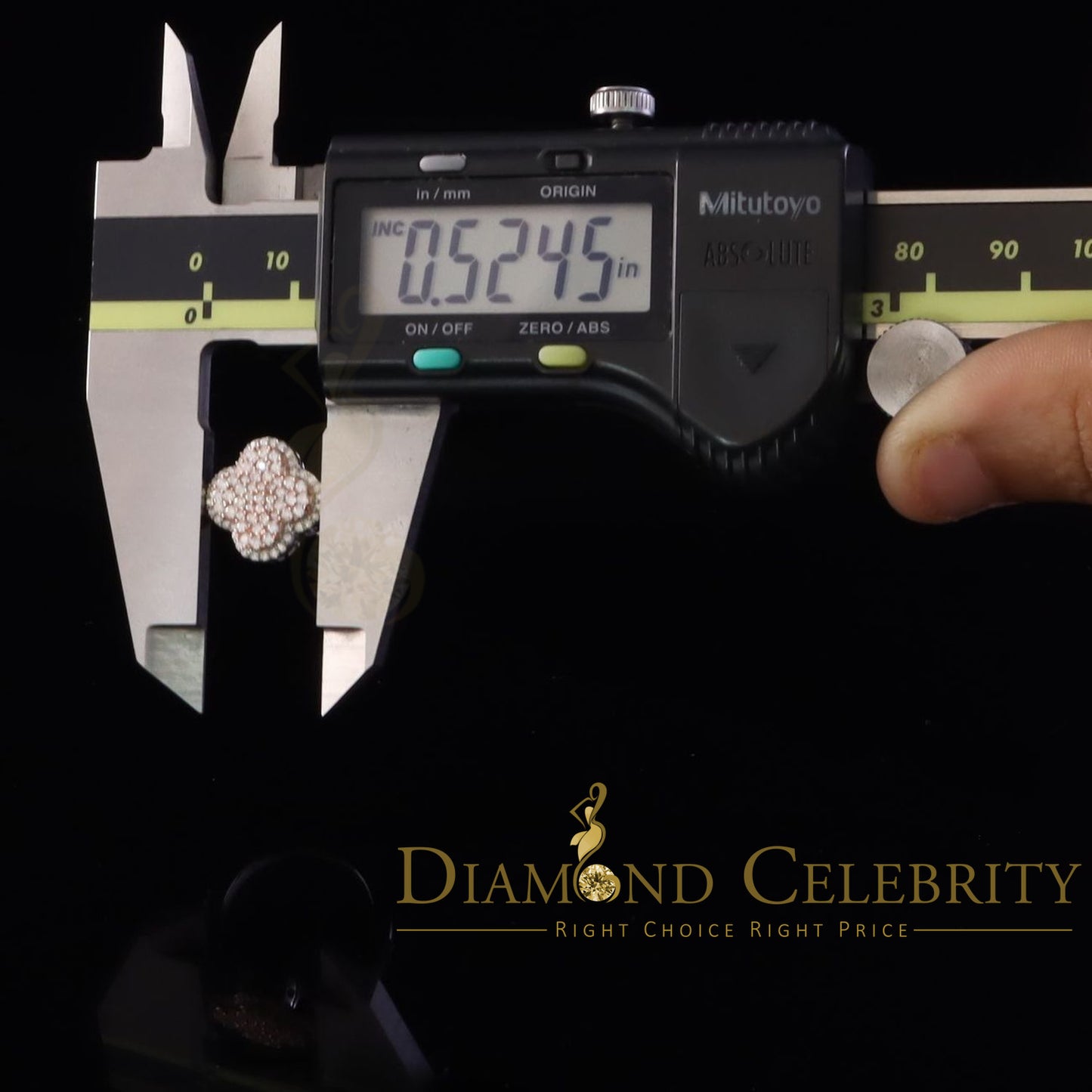 DiamondCelebritees 1.66ct VVS D Clr Clover Silver White Rose For Women's 925 Moissanite Ring Size7