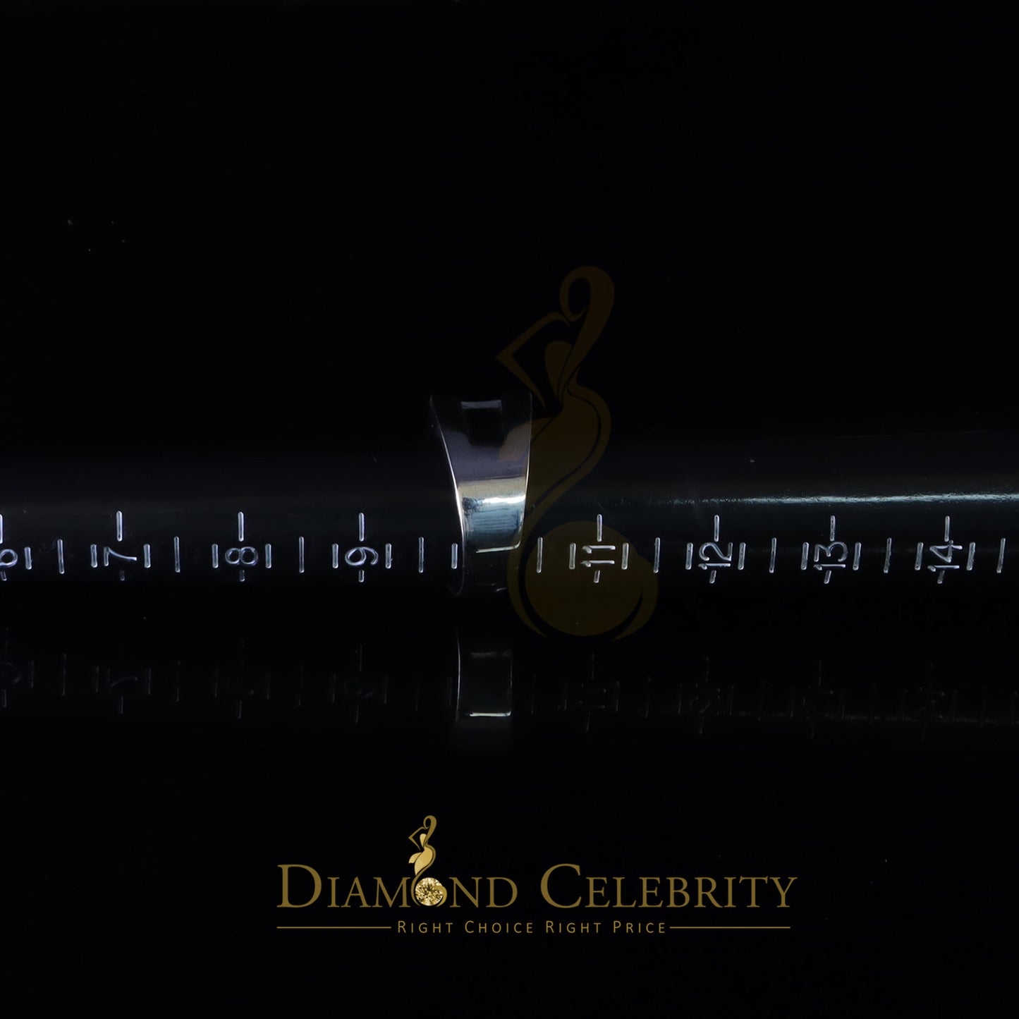 DiamondCelebritees White 925 Silver 0.85ct Cubic Zirconia Engagement Rectangle Men Rings Size10