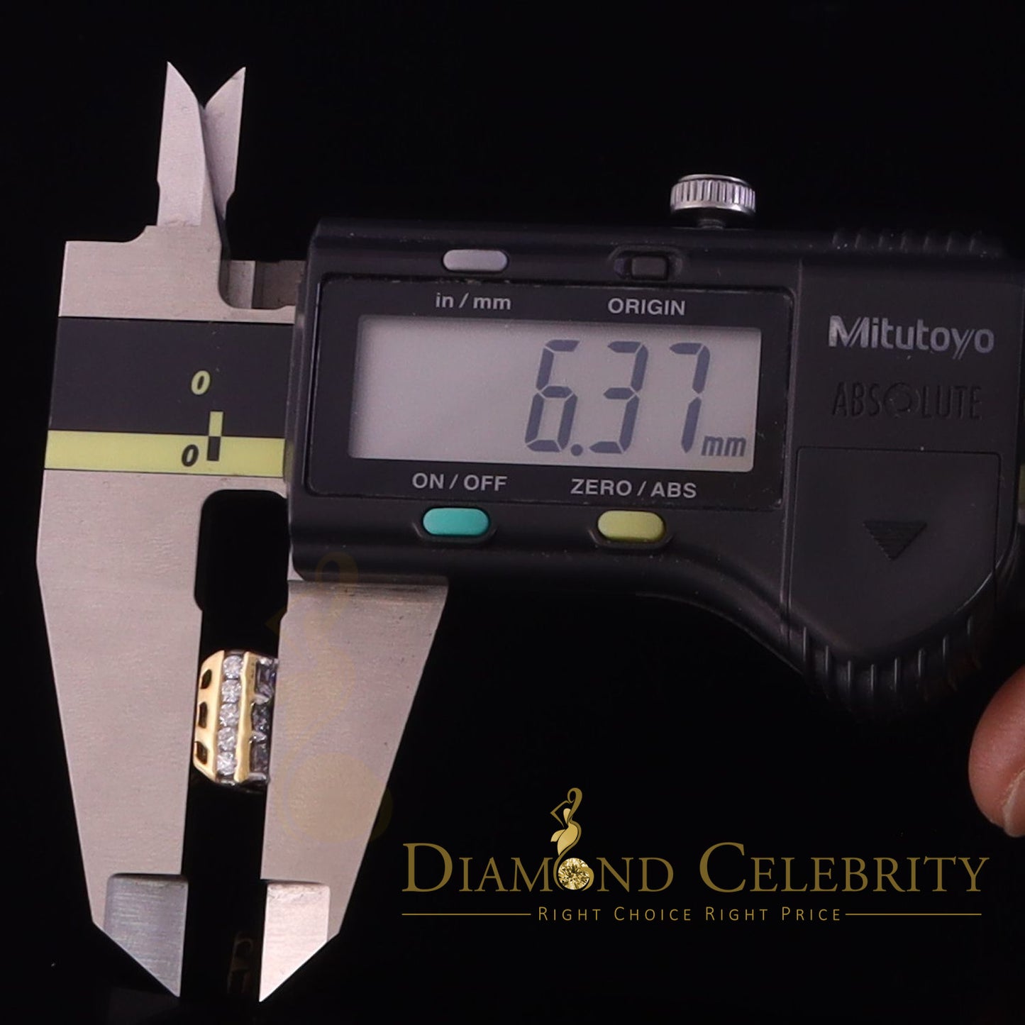 DiamondCelebritees Real Moissanite Square Earrings 10k Real Yellow Gold 4.50ct VVS 'D' Color