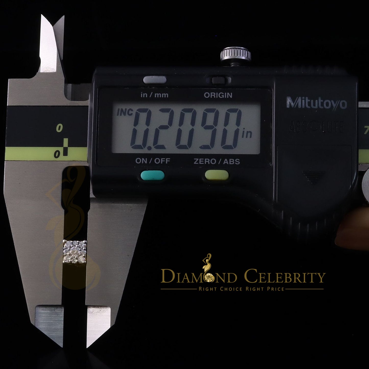 DiamondCelebritees Women's/Men's 925 Silver Yellow 0.50ct VVS 'D' Moissanite Square Stud Earrings