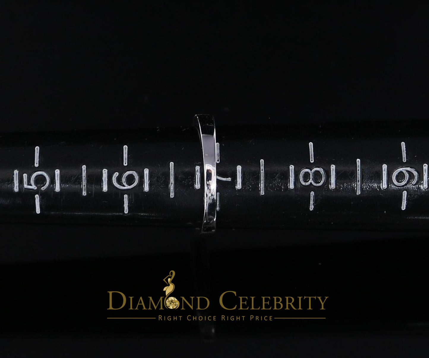 DiamondCelebritees Real 14kt White Gold with 0.20 CT Real Diamond Band Round Shape Ring Size 7