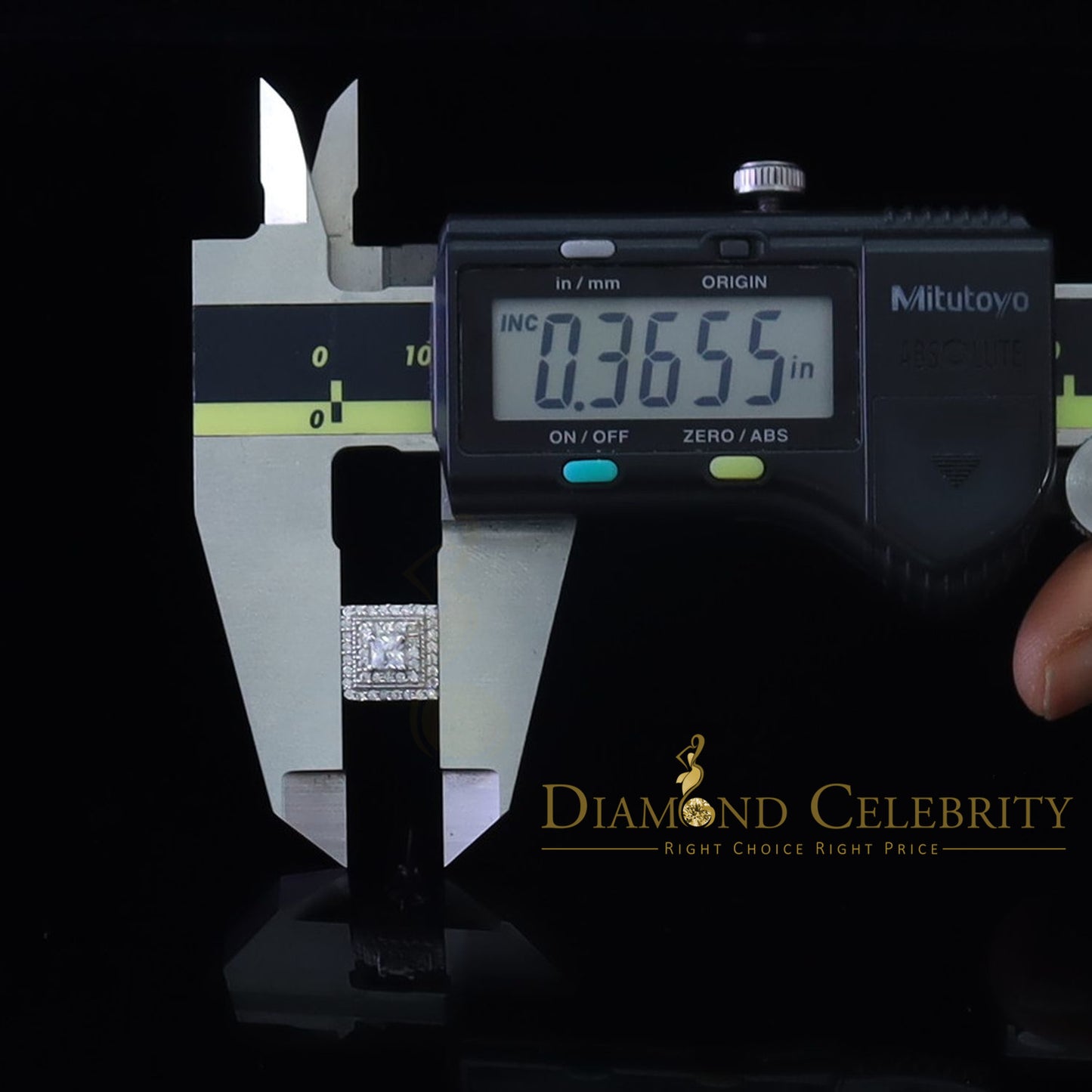 DiamondCelebritees 1.44ct Cubic Zirconia 925 White Sterling Silver Women's Hip Hop Square Earrings