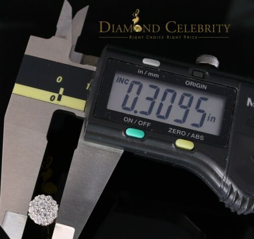 DiamondCelebritees 925 Yellow Silver Aretes Para Hombre 0.87ct Cubic Zirconia Round Women's Earring