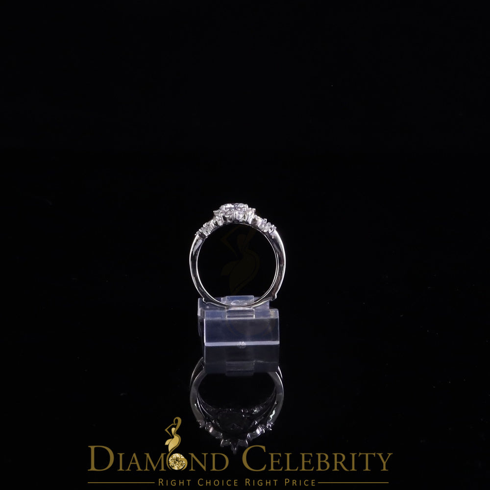 DiamondCelebritees 925 White Silver Solitaire Enhancer 1.66ct Moissanite Guard Wrap Ring Insert SZ7