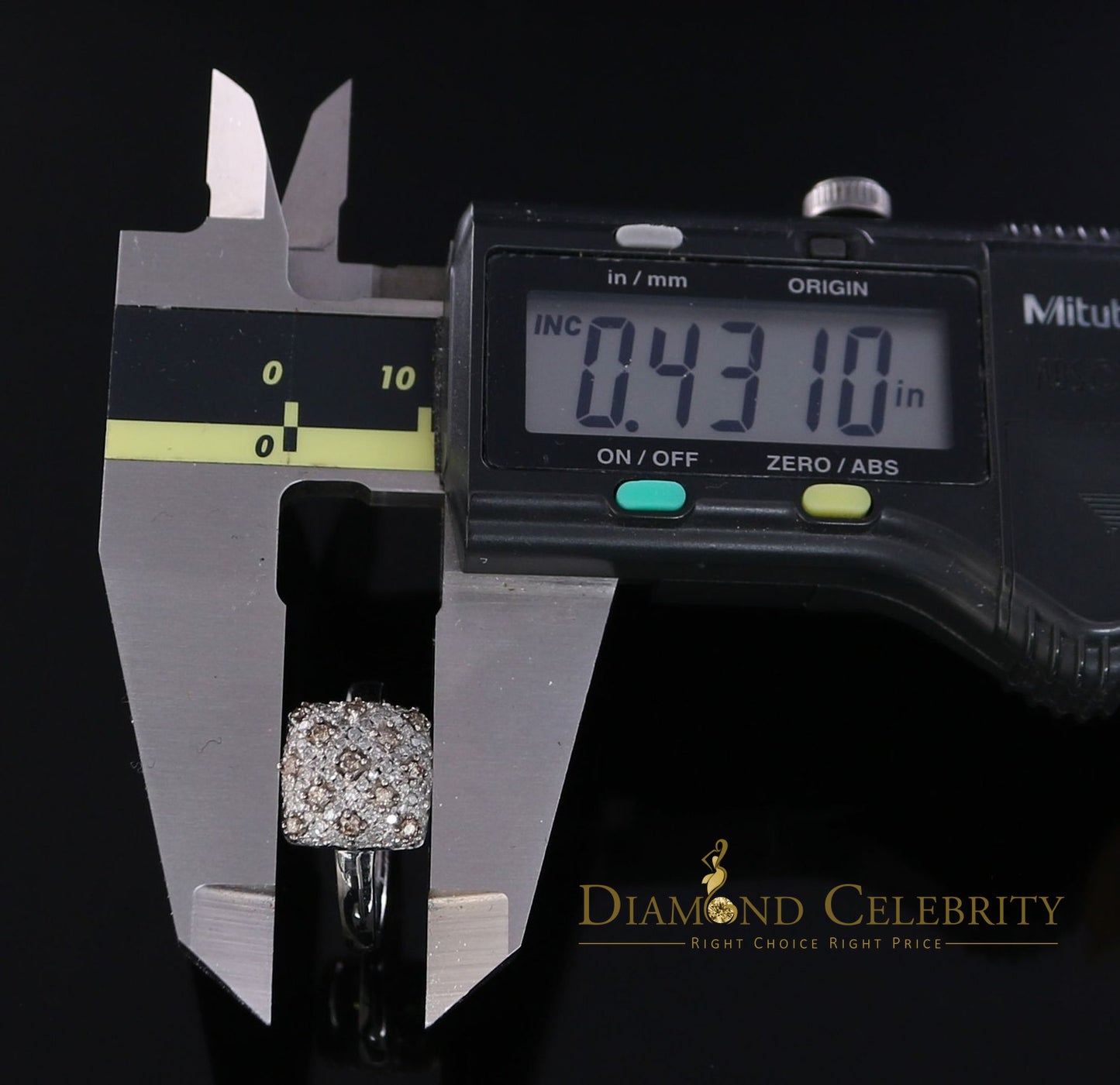 DiamondCelebritees Real 10kt White Gold with 0.50CT Genuine Diamond SQUARE shape Womens Ring Size 7