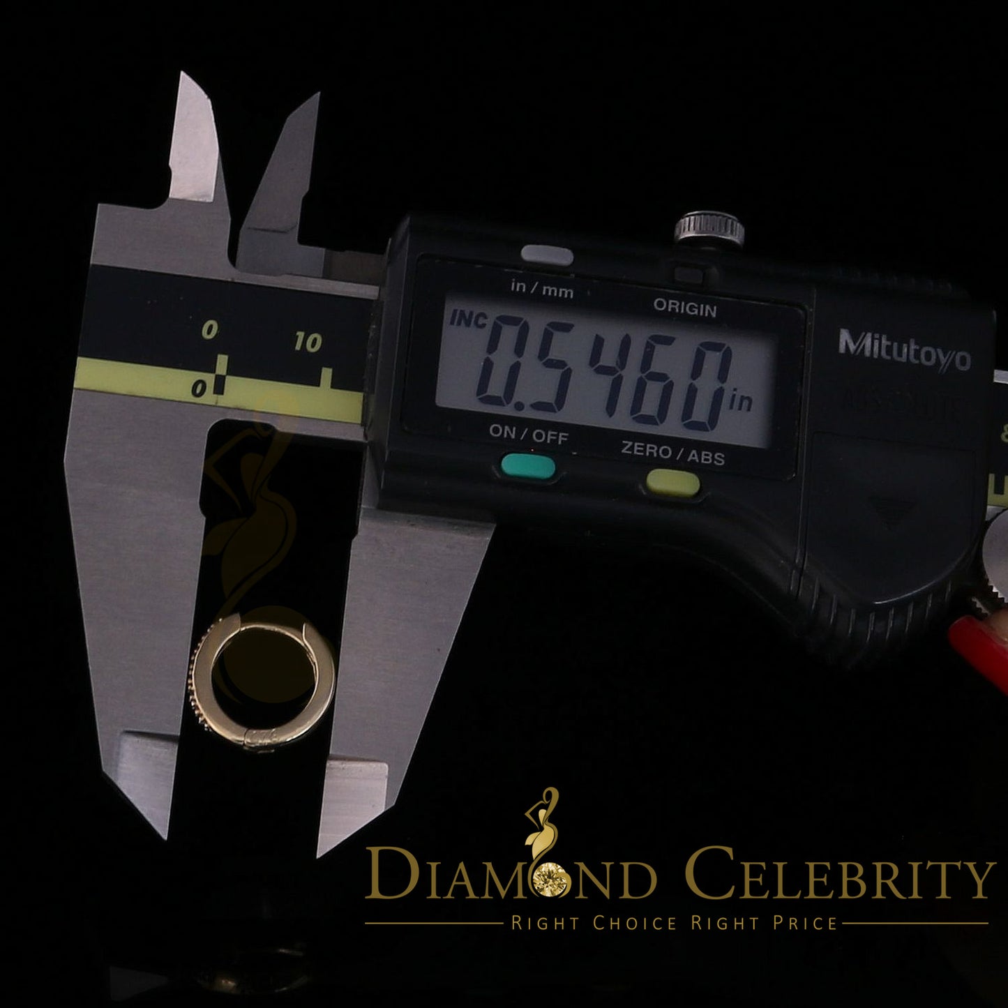 DiamondCelebritees 0.07ct Diamond 925 Sterling Silver Yellow Hoop Stud Earrings For Men's / Women's