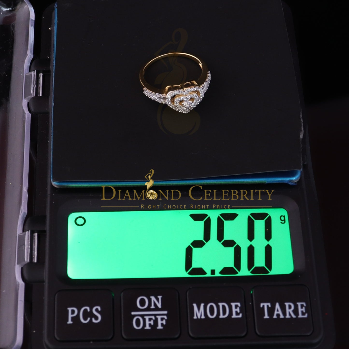 DiamondCelebritees 0.63ct Cubic Zirconia 925 Silver Shiny Yellow Heart Engagement Womens Ring SZ 7