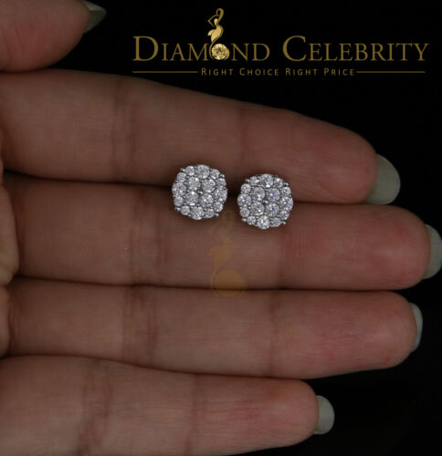 DiamondCelebritees 925 Sterling White Silver 2.0ct Cubic Zirconia Round Women's Stud Earrings