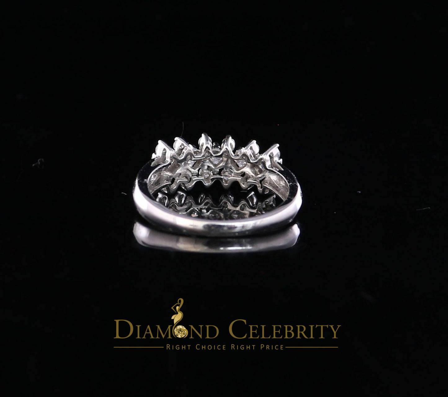 DiamondCelebritees Real 10kt White Gold with 0.50 CT Real Diamond FASHION Style Ring size 6.5