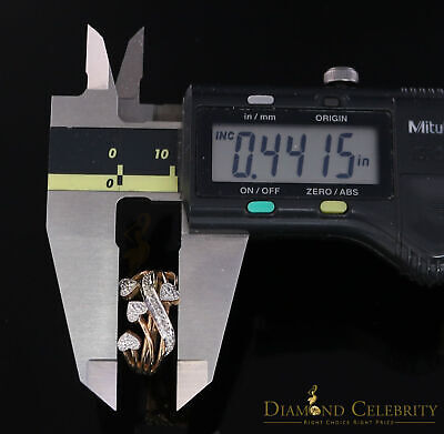DiamondCelebritees Real 0.05CT Real Diamond Real 10kt Yellow Gold Womens HEART ARROW Ring Size 6.5