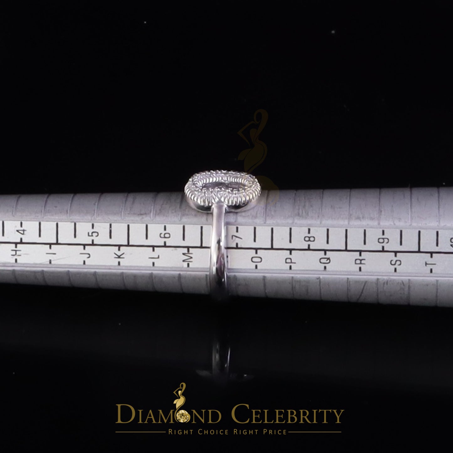DiamondCelebritees White 925 Sterling Silver 0.22ct Cubic Zirconia Promise Heart Women's Ring SZ 7