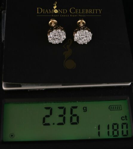 DiamondCelebritees 925 Sterling Yellow Silver 2.48ct Cubic Zirconia Round Women's Stud Earrings