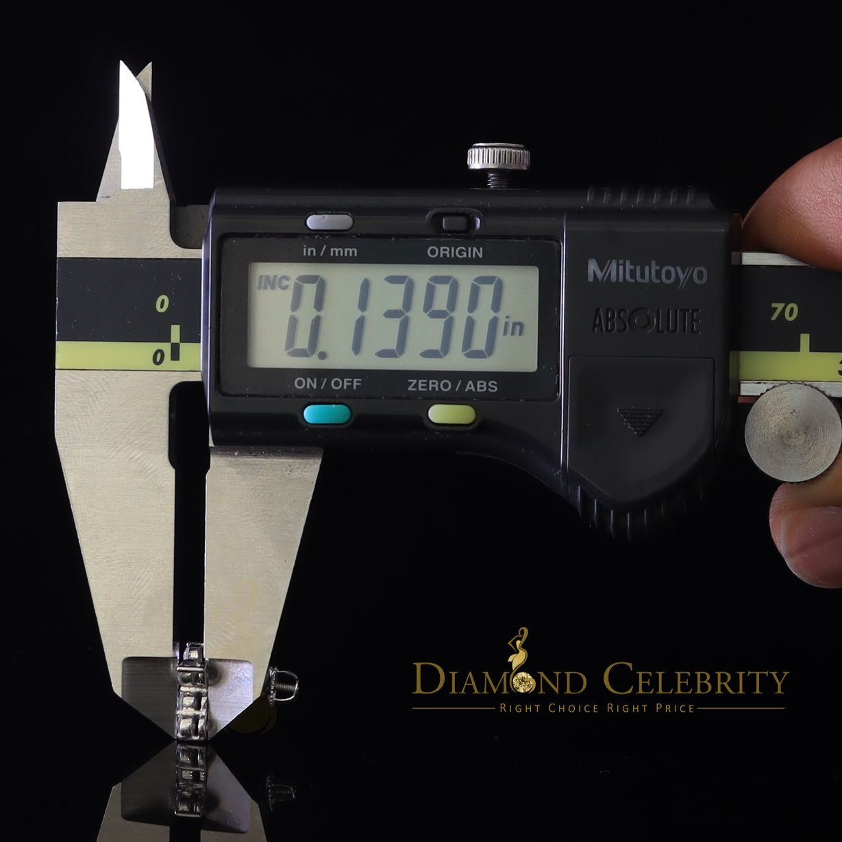 Diamondcelebritees 1.00ct Moissanite White 925 Sterling Silver Women's Cross Earrings