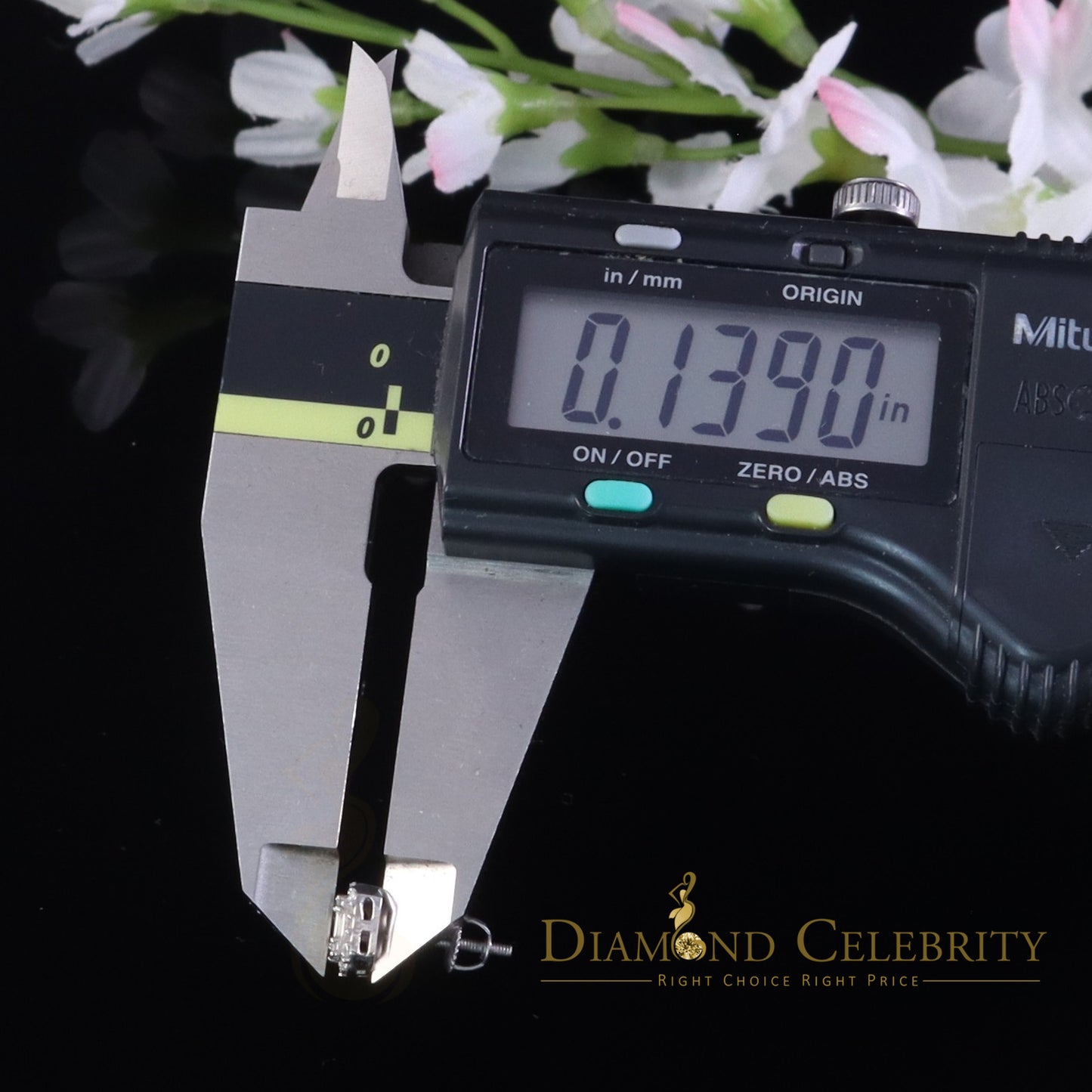 Diamondcelebritees Men's/Womens 925 Silver White 0.25ct VVS 'D' Moissanite Square Stud Earrings