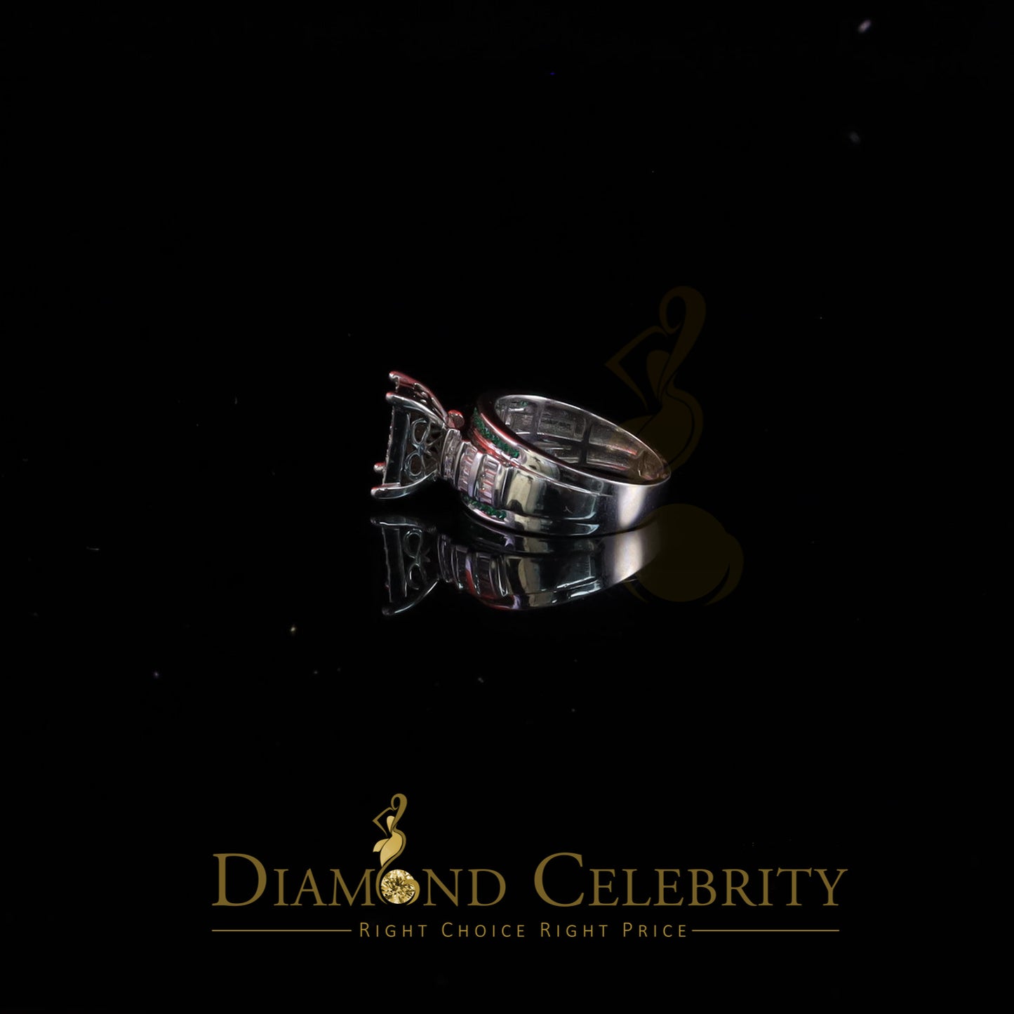 DiamondCelebritees 925 Sterling White Silver Cinderella Cubic Zirconia 1.50ct Womens Ring Size 7