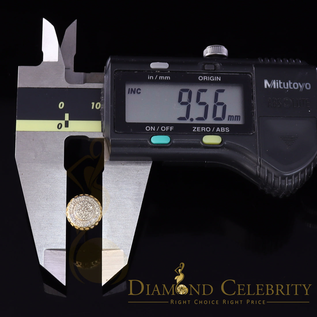 DiamondCelebritees10K Real Yellow Gold w/Real 0.33CT Diamond Men's/Women's Stud Earring
