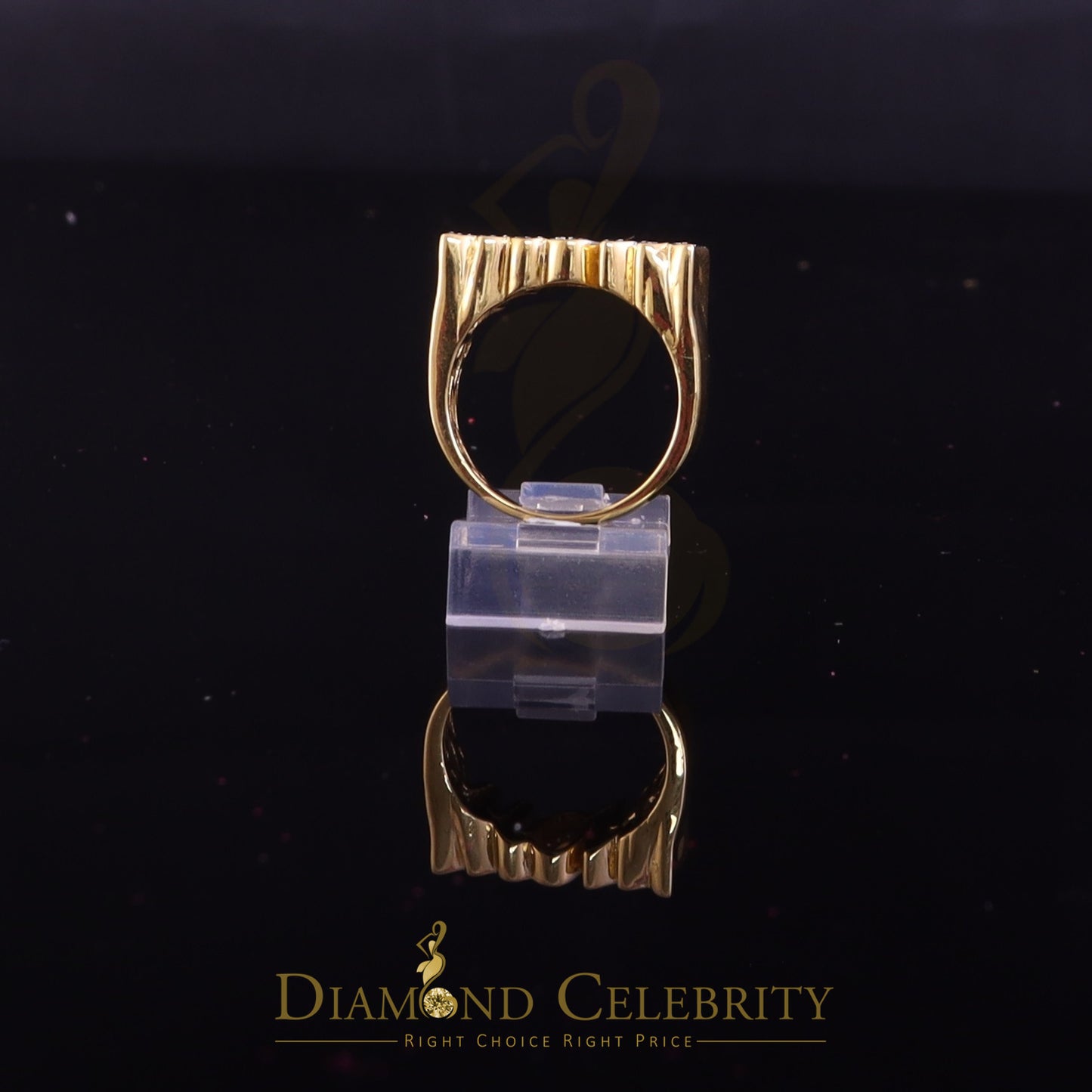 DiamondCelebritees 925 Yellow Silver 0.52ct Cubic Zirconia "MOM" Ring Size 7 Offer @ Mother's Day