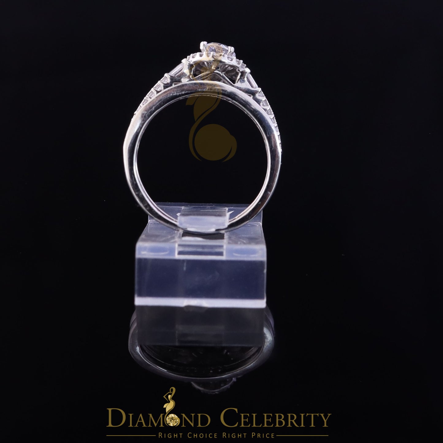 DiamondCelebritees 1.75ct Cubic Zirconia 925 White Silver Men;s/Womens Round Bridal Ring Size 7