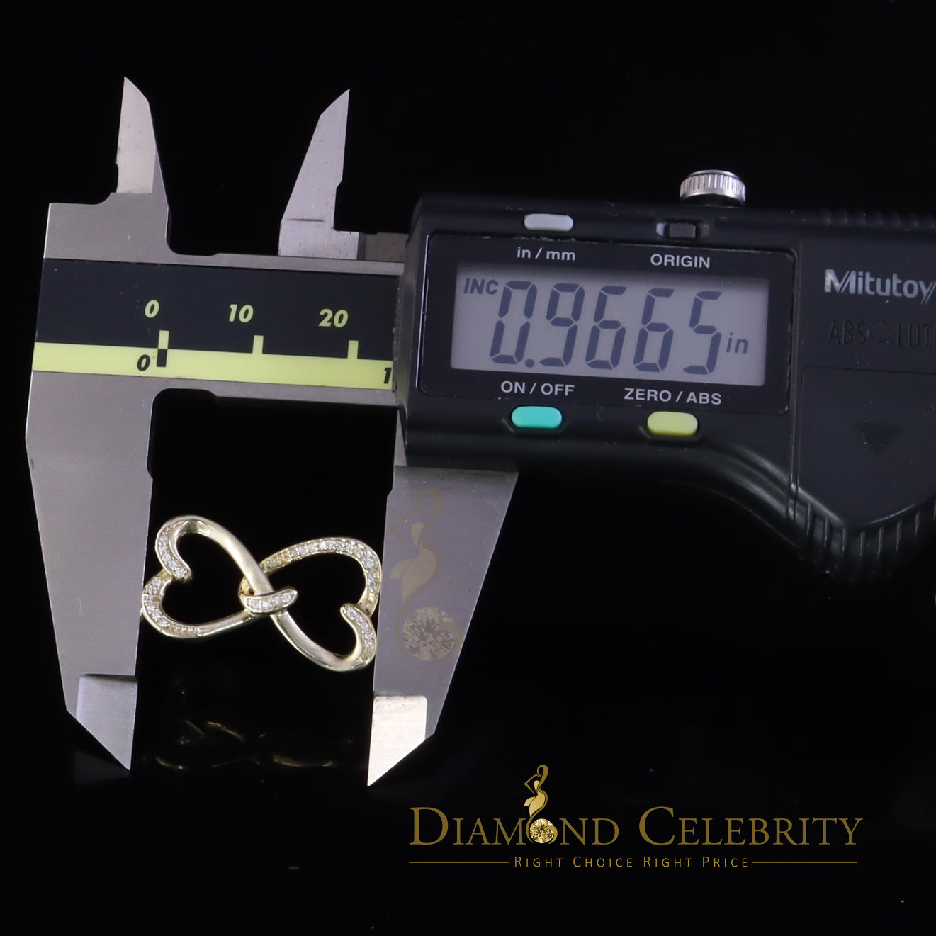 DiamondCelebritees 925 Sterling Yellow Silver Heart Fashion Pendant with 0.00ct Cubic Zirconia