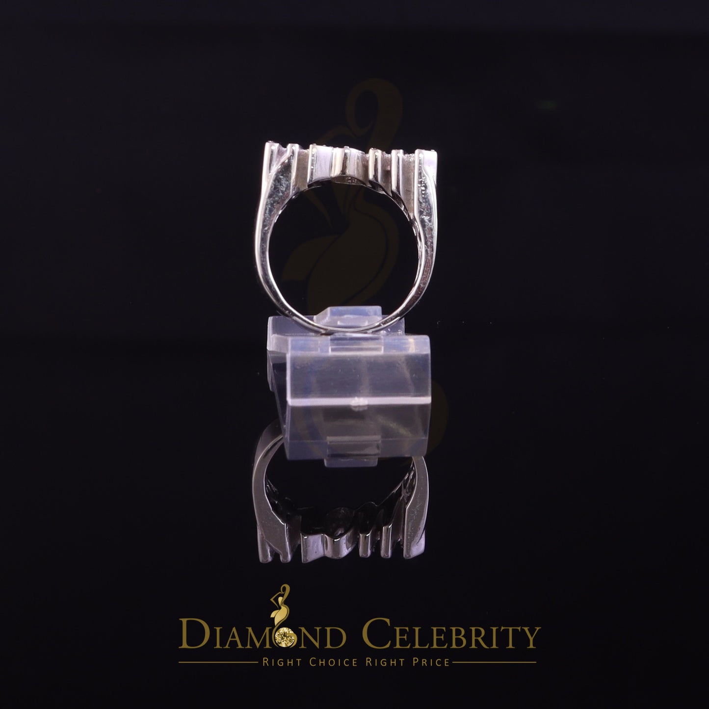 DiamondCelebritees 925 White Silver 0.52ct Cubic Zirconia "MOM" Ring Special Offer @ Mother's Day