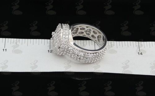 DiamondCelebritees 925 Sterling Silver 9.00ct White Cubic Zirconia Womens Engagement Ring Size 9