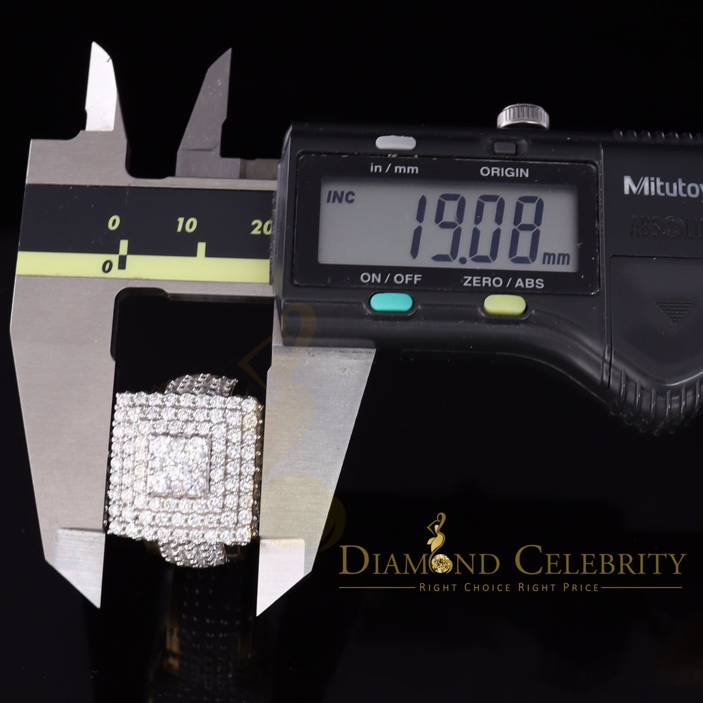 DiamondCelebritees 925 Sterling Yellow Silver 14.0ct Cubic Zirconia Square Womens Gifts Ring Size 8