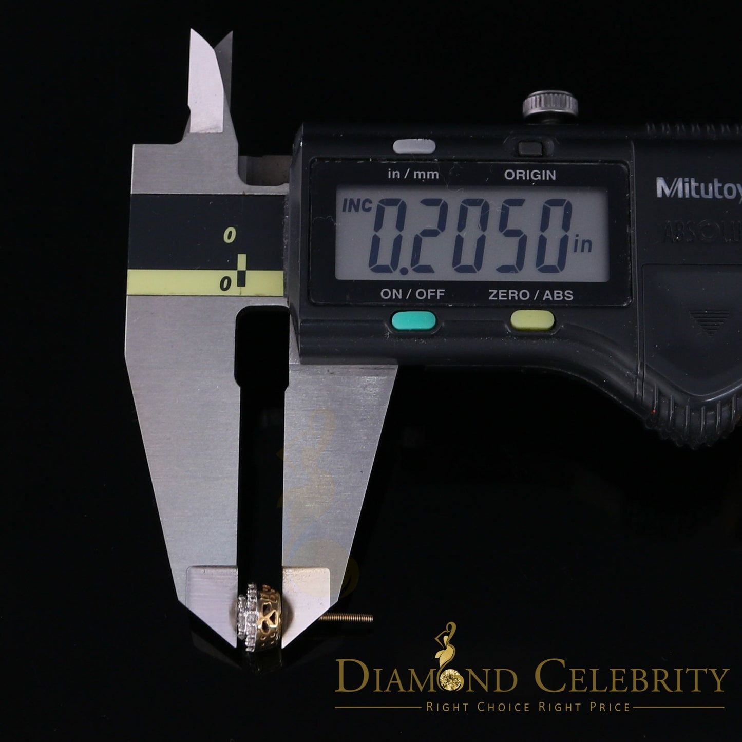 DiamondCelebritees Beautiful 10K Real Yellow Real Diamond 0.55CT Men's/Women's Stud Round Earring